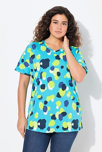 Ulla Popken T-Shirt T-Shirt Tupfen oversized günstig online kaufen
