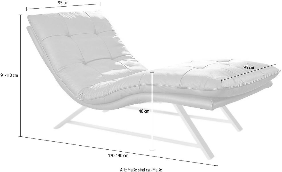 W.SCHILLIG Relaxliege »daily dreams«, in Waffelkissen-Optik, wahlweise mit günstig online kaufen
