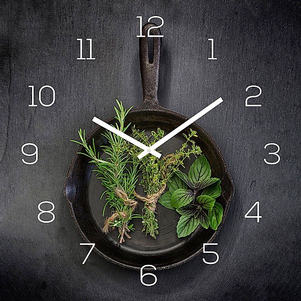 Levandeo® Wanduhr (levandeo Wanduhr Glas 30x30cm günstig online kaufen