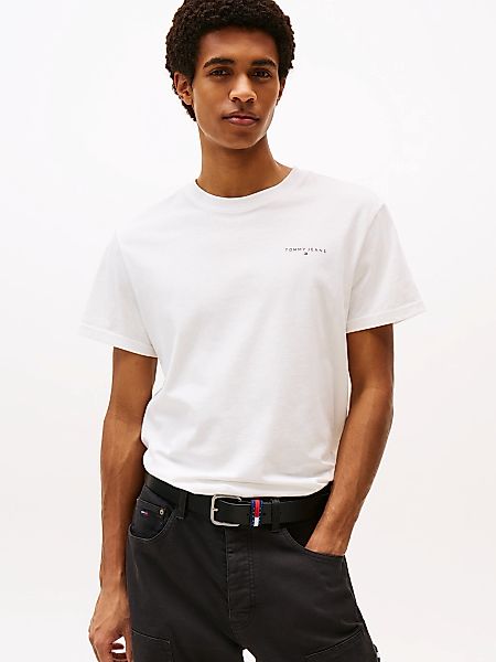 Tommy Jeans T-Shirt "TJM SLIM LINEAR CHEST TEE EXT" Mit Rundhalsausschnitt günstig online kaufen