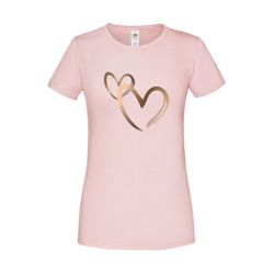 PAULGOS T-Shirt Damen T-Shirt "Herzen rosegold" günstig online kaufen