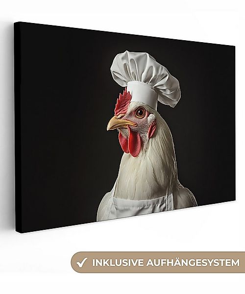OneMillionCanvasses® Leinwandbild Koch - Rot - Huhn, Fotodruck (1 St), Lein günstig online kaufen