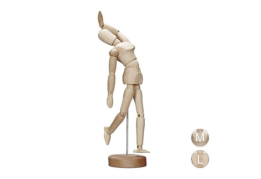 relaxdays Biegepuppe Holz Gliederpuppe, S günstig online kaufen