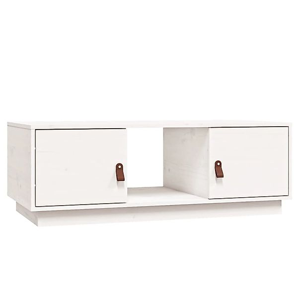 vidaXL Couchtisch Weiß 100x50x35 cm Massivholz Kiefer 818266 günstig online kaufen