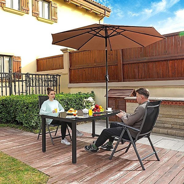SONGMICS Gartenstuhl (2 St), 8-fach verstellbare günstig online kaufen