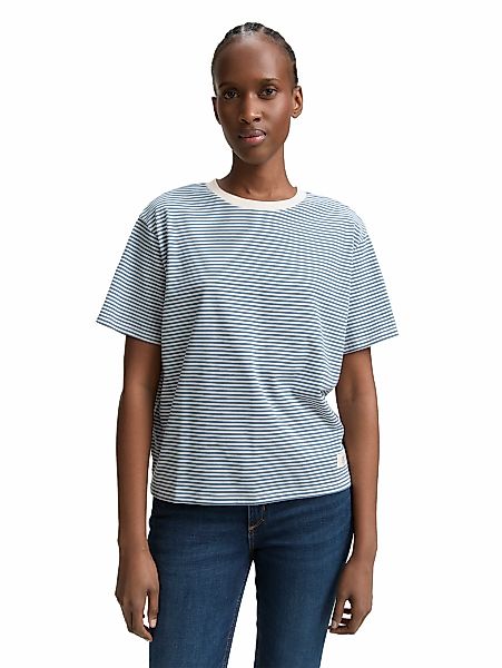 TOM TAILOR Denim T-Shirt, mit Streifen Muster günstig online kaufen