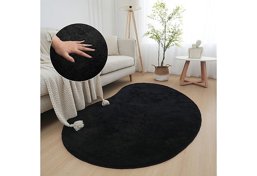 my home Teppich Cali Bean, U-förmig, Höhe: 16 mm, besondere Form, Uni, weic günstig online kaufen