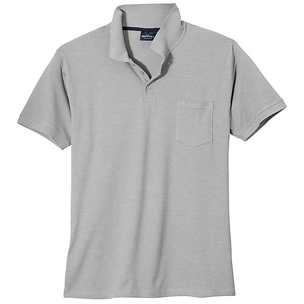 north 56 4 Poloshirt North 56°4 Allsize Poloshirt grau melange Übergröße günstig online kaufen