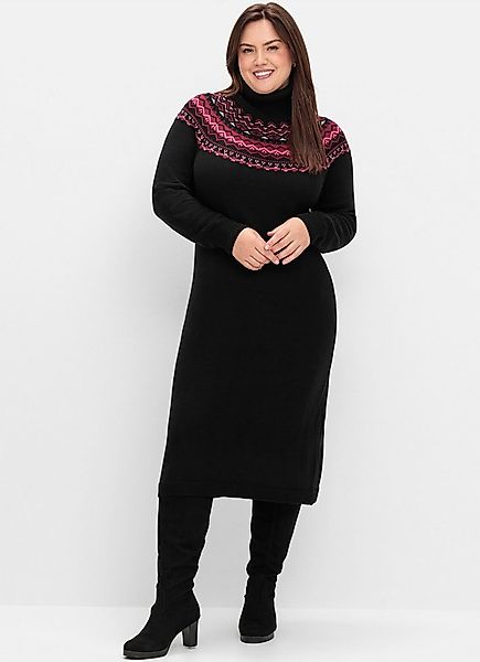 Sheego Strickkleid Strickkleid Langarm günstig online kaufen