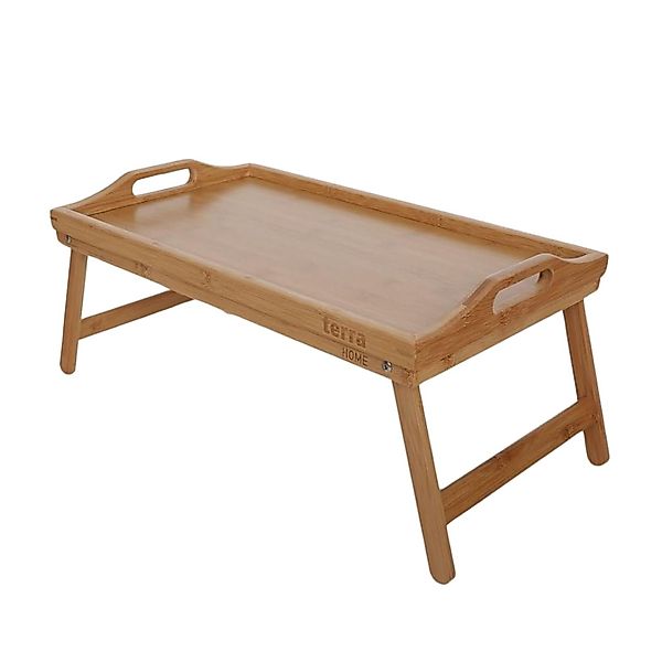 Tabletttisch Tablett Bett Bambus braun Serviertablett, günstig online kaufen