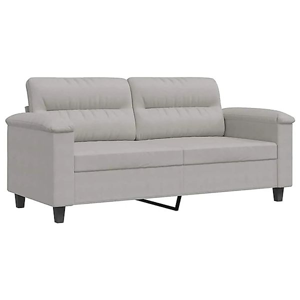 vidaXL 2-Sitzer-Sofa Hellgrau 140 cm Mikrofasergewebe 359562 günstig online kaufen