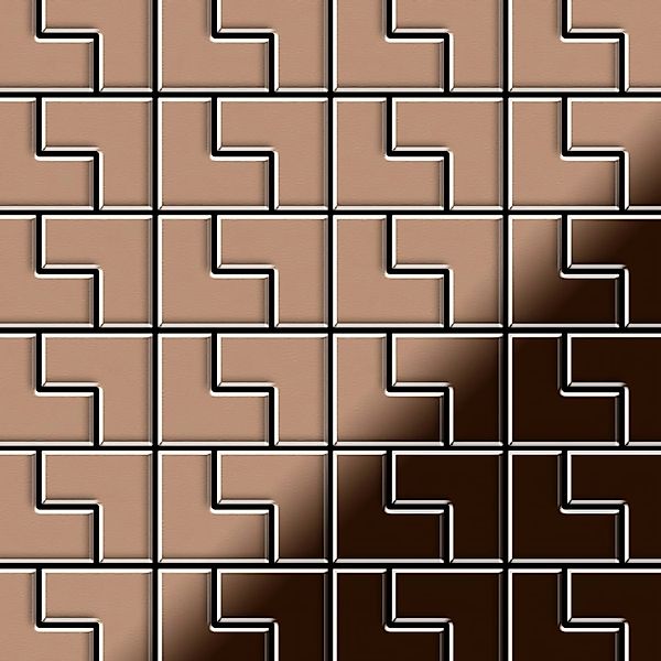 ALLOY Mosaik Fliese Massiv Metall Kupfer Gewalzt Kupfer 1,6mm Stark Kink-cm günstig online kaufen