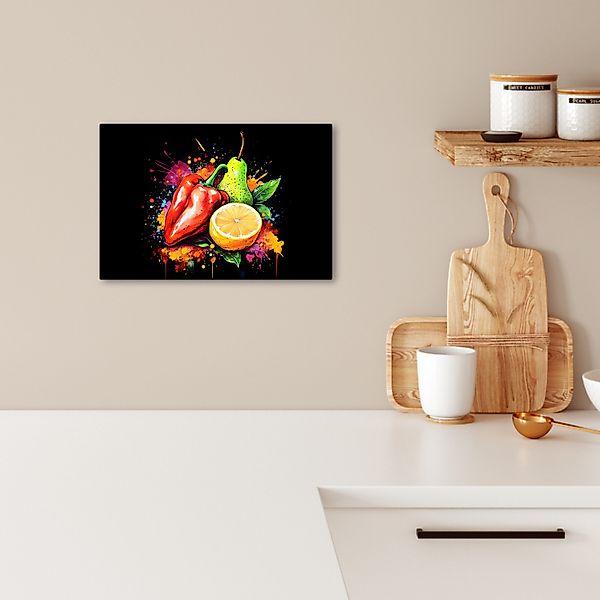 OneMillionCanvasses® Leinwandbild Paprika - Birne - günstig online kaufen