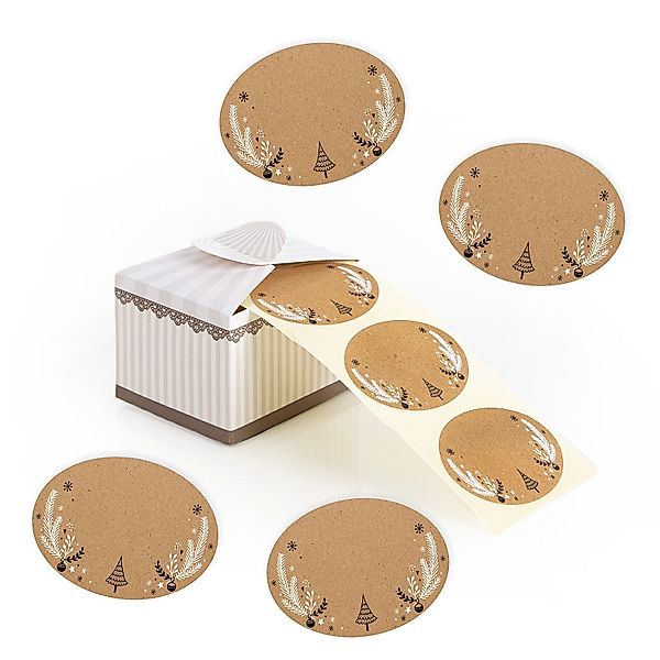 Logbuch-Verlag Dekofigur 200 Weihnachtsetiketten zum Beschriften günstig online kaufen