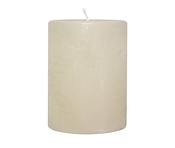 Rustic Stumpenkerzen Premium Kerze Creme Weiß 6x8cm - 28 Std Brenndauer günstig online kaufen