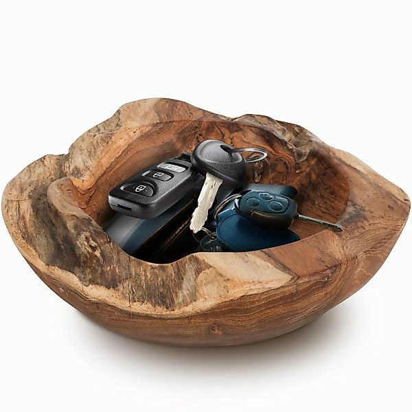 HOMECALL Dekoschale Schlüsselschale Rund Holzschale Natürlich günstig online kaufen