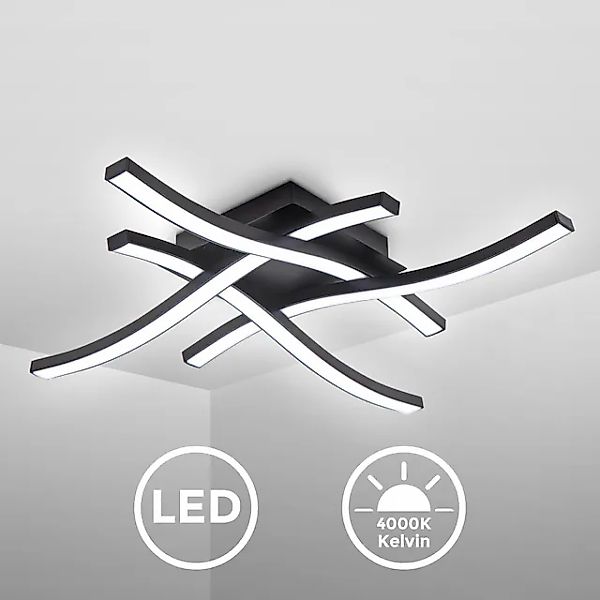 B.K.Licht LED Deckenleuchte »BKL1431 LED Deckenlampe, Wohnzimmerlampe, Deck günstig online kaufen