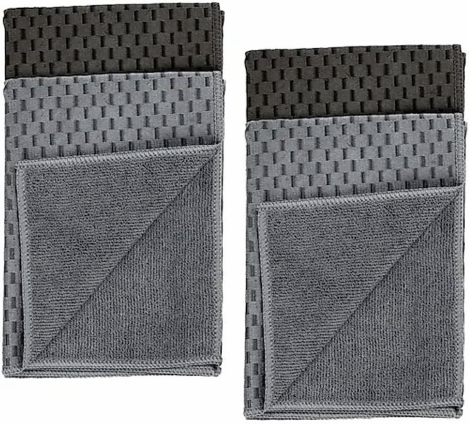 WENKO Geschirrtuch »Modell Miko«, (Set, 6 tlg.), Mikrofaser, zum Abtrocknen günstig online kaufen