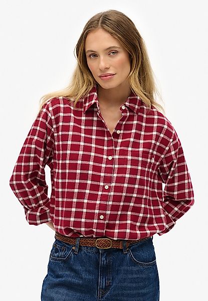 Superdry Karobluse CHECK FLANNEL BOYFRIEND SHIRT günstig online kaufen