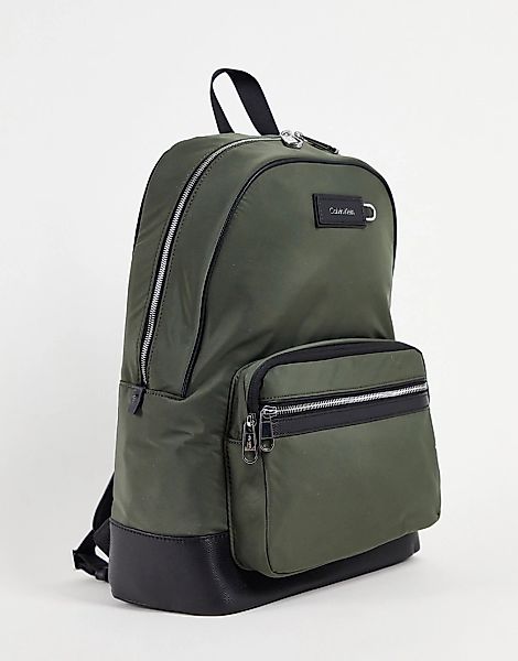Calvin Klein – Utility-Rucksack aus Canvas in Khaki-Grün günstig online kaufen