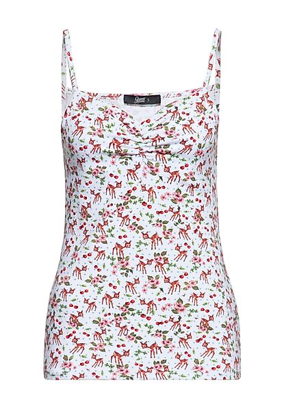 QueenKerosin Blusentop Deer mit All-over-Print im günstig online kaufen