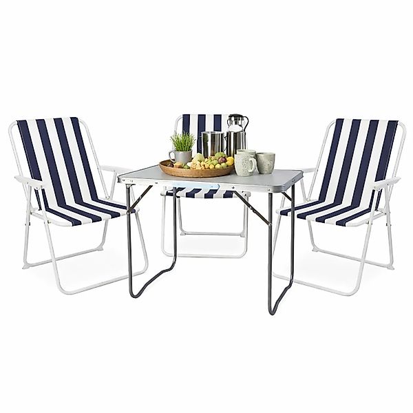 Mojawo XL 4teiliges Campingmöbel Set Alu mit Tragegriff Camping 80x60x68cm günstig online kaufen