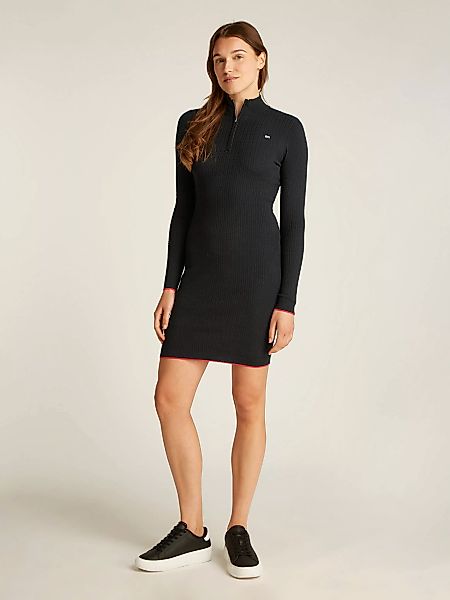 Tommy Jeans Strickkleid "TJW 1/4 ZIP SWEATER CABLE DRESS", mit Zopfmuster günstig online kaufen