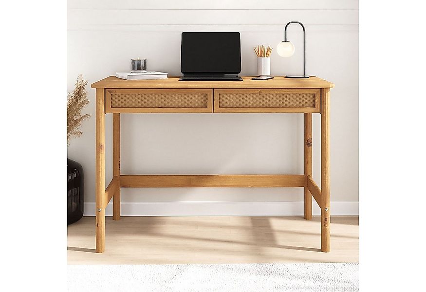 IDIMEX Schreibtisch RODRIGO, Tisch 110 cm breit aus Massivholz 2 Schubladen günstig online kaufen