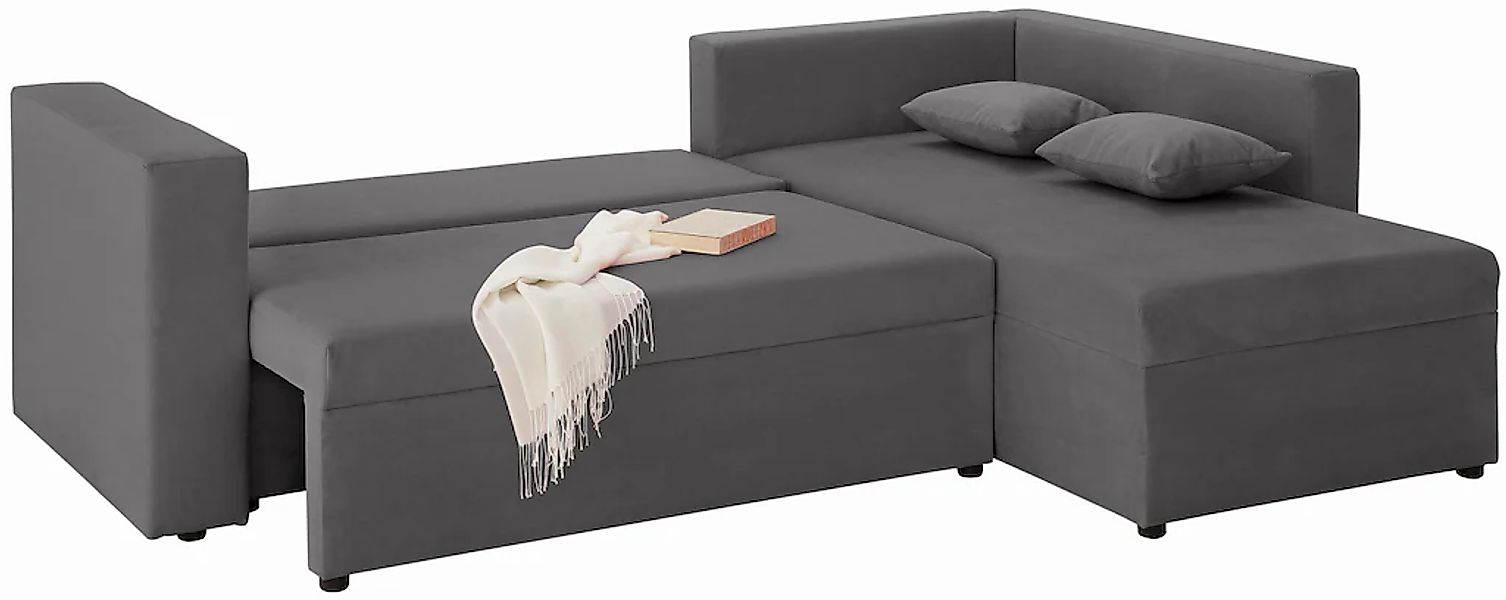 Home affaire Ecksofa "Pur L-Form" wahlweise mit Bettfunktion günstig online kaufen