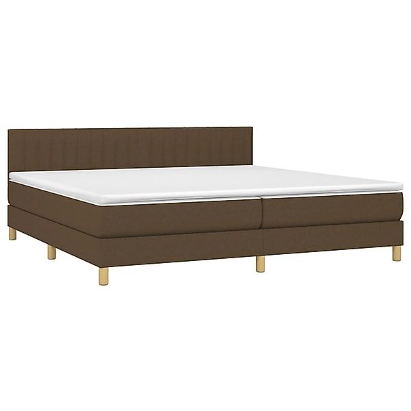 vidaXL Boxspringbett mit Matratze & LED Dunkelbraun 200x200 cm Stoff 313390 günstig online kaufen