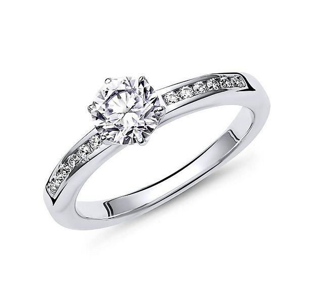 JEWLIX Verlobungsring Sterlingsilber mit Zirkonia Hauptstein und weiteren Z günstig online kaufen