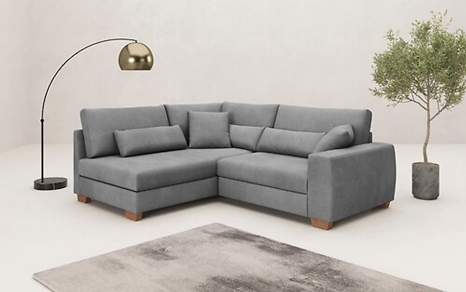 Mr. Couch Ecksofa »Helena L-Form«, Mit Federkern, wahlweise mit Bettfunktio günstig online kaufen