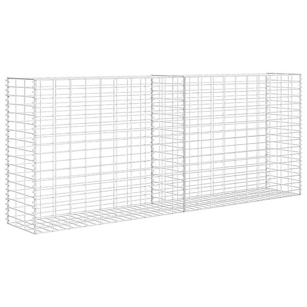 vidaXL Gabione Verzinkter Stahl 85x30x200 cm 142359 günstig online kaufen