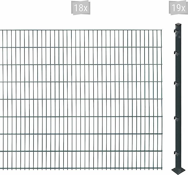 Arvotec Doppelstabmattenzaun "ESSENTIAL 163 zum Aufschrauben", Zaunhöhe 163 günstig online kaufen