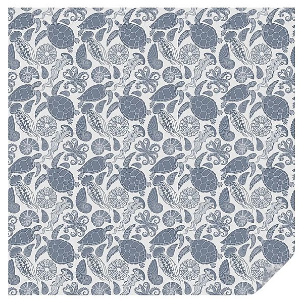 Tulup Fensterfolie Meeresleben Fensterfolie Sichtschutz 100x100 cm Blau Fen günstig online kaufen