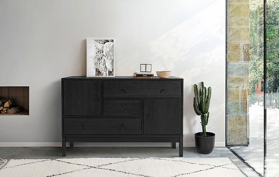Woodman Sideboard, Kommode im skandinavischen Design, Breite 120 cm, FSC günstig online kaufen