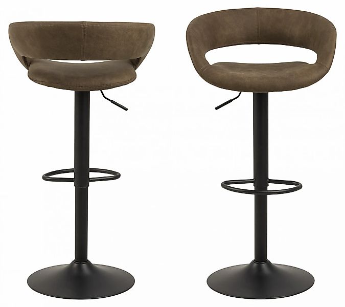 ACTONA GROUP Barhocker "Grace" (Set, 2 St) in Microfaser, Höhenverstellbar, günstig online kaufen