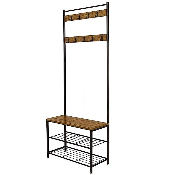 Mondeer Garderobenständer Kleiderständer, mit Sitzbank, 9 günstig online kaufen