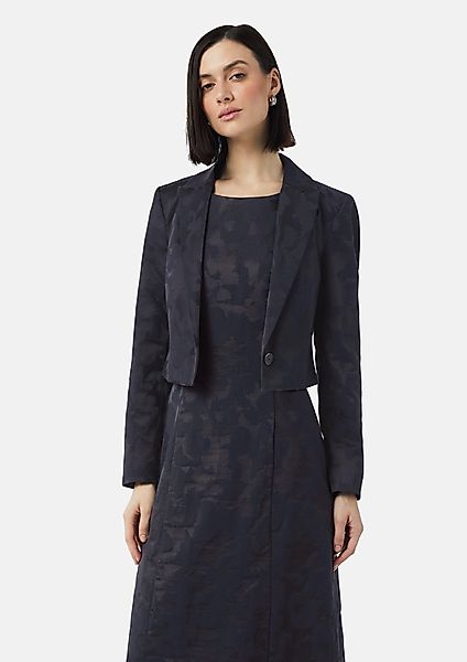 comma Blusenblazer Kurzer Jacquard-Blazer günstig online kaufen
