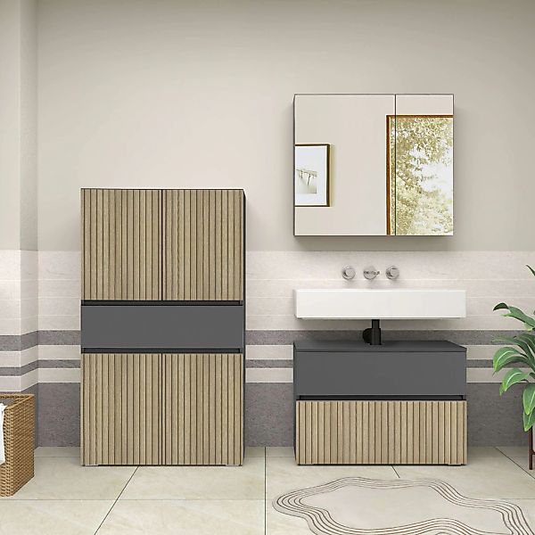 Home affaire Midischrank "Wisla", mit 4 Türen & 1 Schublade, Breite 76 cm, günstig online kaufen