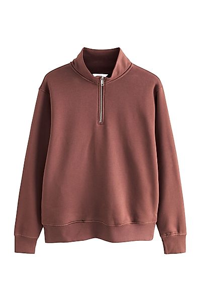 Next Sweater Jersey-Sweatshirt mit kurzem Reißverschlusskragen günstig online kaufen