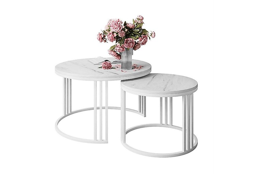 Lookway Couchtisch LORI 2in1 LEVANTO mit Marmorimitat-Platte (2er Set), Dur günstig online kaufen