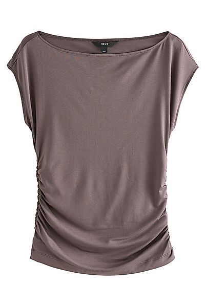 Next Blusenshirt Jersey-T-Shirt mit kurzen Ärmeln und Raffung (1-tlg) günstig online kaufen