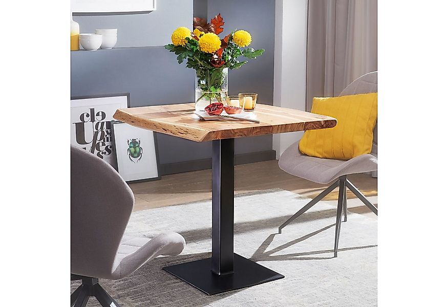 FINEBUY Esstisch Esstisch 80cm Baumkante Esszimmertisch Baumkantentisch Bis günstig online kaufen