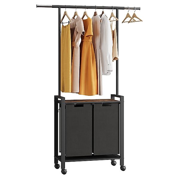 GarveeMore Wäschekorb Wäschekorb, 2 Fächer,mit Ablage, günstig online kaufen