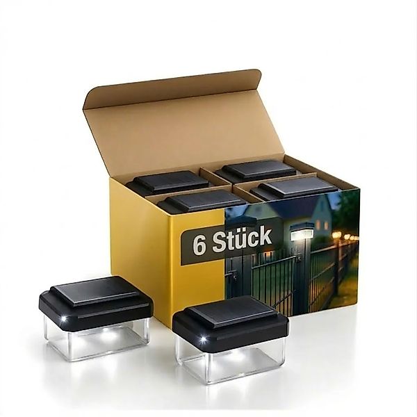 6040 Solarleuchte Solar Zaunleuchte LED 6 Stück günstig online kaufen