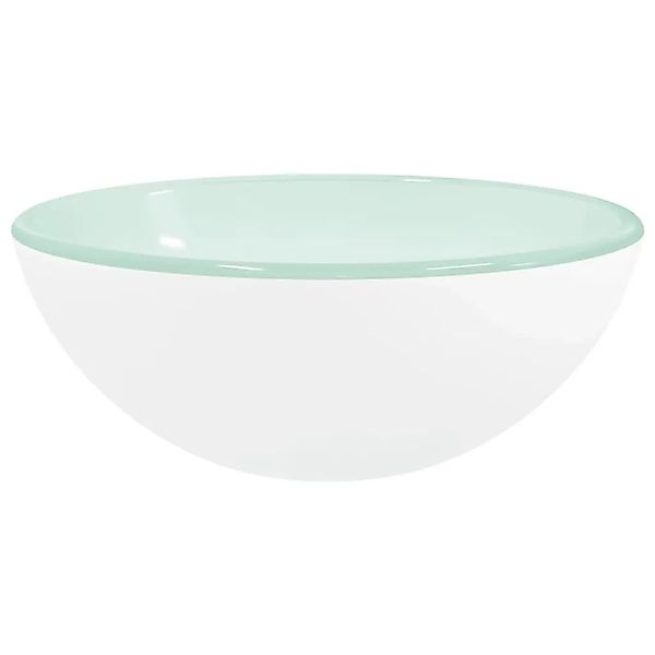 vidaXL Waschbecken Hartglas 30x12 cm Weiß 345253 günstig online kaufen