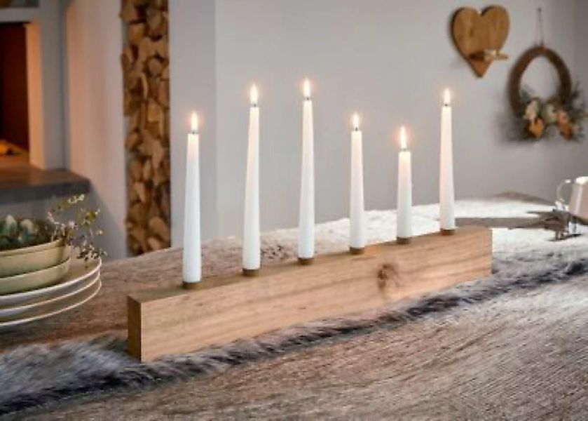 HOME Living Stabkerzenhalter Simply Modern Kerzenständer natur günstig online kaufen