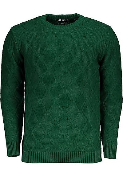 U.S. GRAND POLO Strickpullover Grüner Herrenpullover mit Rauten, Rundhals & günstig online kaufen
