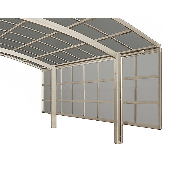 Ximax Carport Seitenwand 3 Module 200 cm Edelstahl-Look Sonderfertigung günstig online kaufen